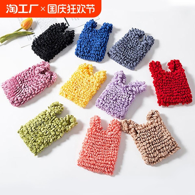 伸缩魔术袋便携购物袋超大号泡泡包大容量褶皱包高颜值环保手提包