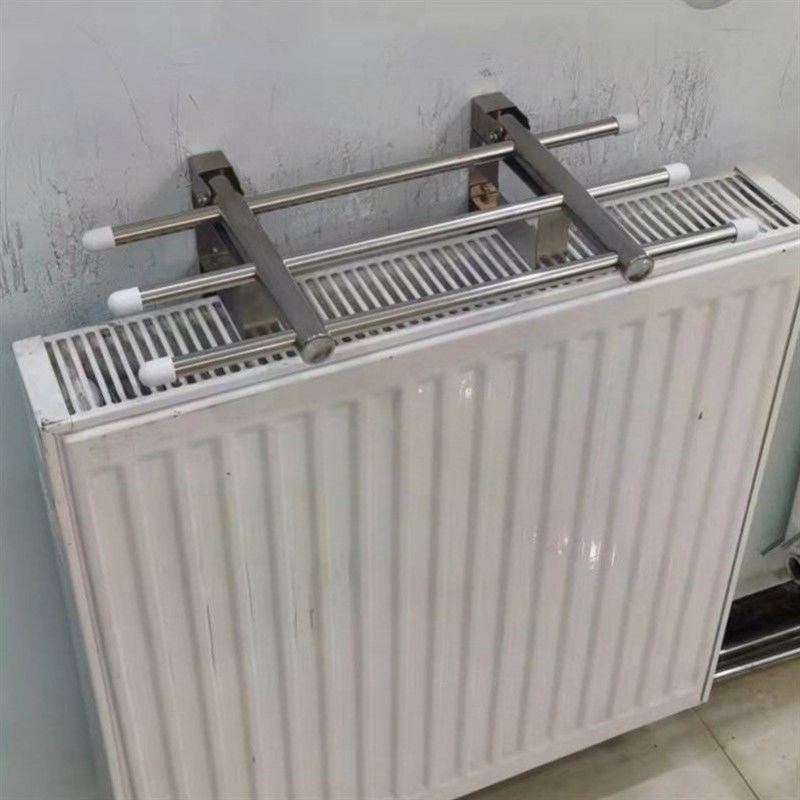 老式暖气片暖气置物架免打孔可上翻折叠式不锈钢新款家用晾衣架