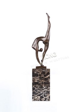 铜雕塑抽象女子体操EP713欧式人物工艺饰品客厅书房家居桌面摆件