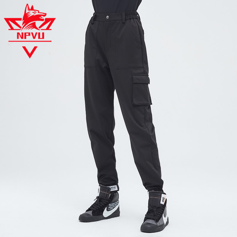 户外冬季冲锋裤女防风防水高弹性加绒加厚男保W暖登山裤长裤