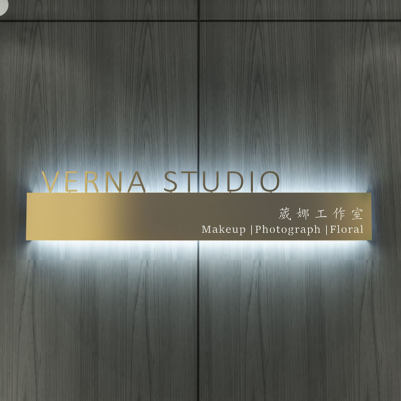 创意镂空灯箱 高档公司立体字logo门牌 定制发光不锈钢门头招牌