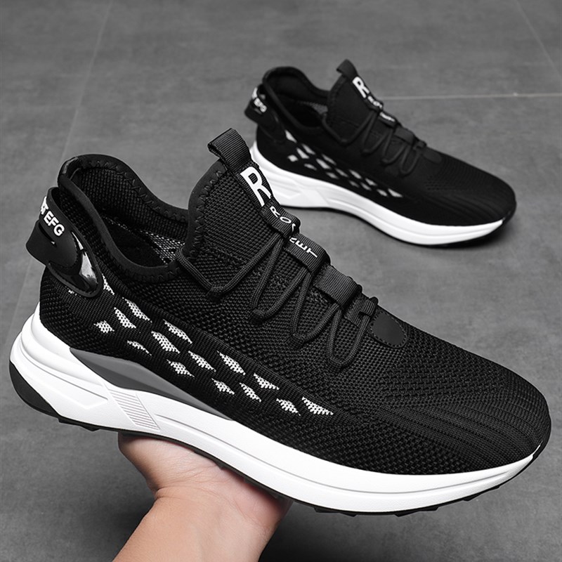 特大码男鞋45加肥加宽46秋季新款47休闲飞织网面鞋48运动老爹鞋49
