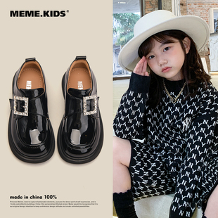 女童小皮鞋2024春季新款黑色鞋子春秋款童鞋演出鞋英伦儿童公主鞋