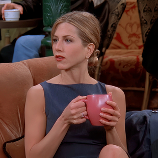 Friendsforever老友记瑞秋藏青色连衣裙