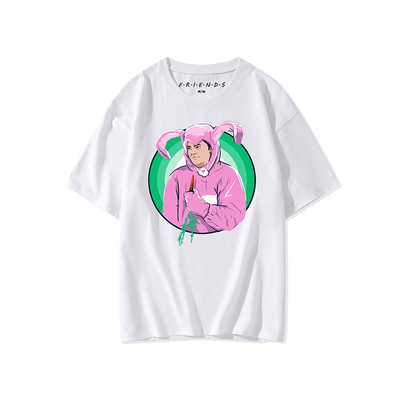 Friendsforever老友记官方限量同款钱德勒The Pink Bunny SuitT恤