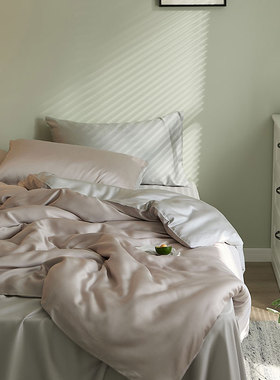 60支莱赛尔天丝四件套丝滑被套夏季高级被单冰丝床单床笠裸睡床品