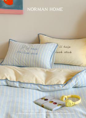 海盐汽水/冬季牛奶绒床上四件套防静电毛绒床单笠被套三件套床品