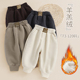 子加绒外穿棉裤 儿童冬季 一体绒长裤 婴儿冬天外出裤 宝宝加厚保暖裤