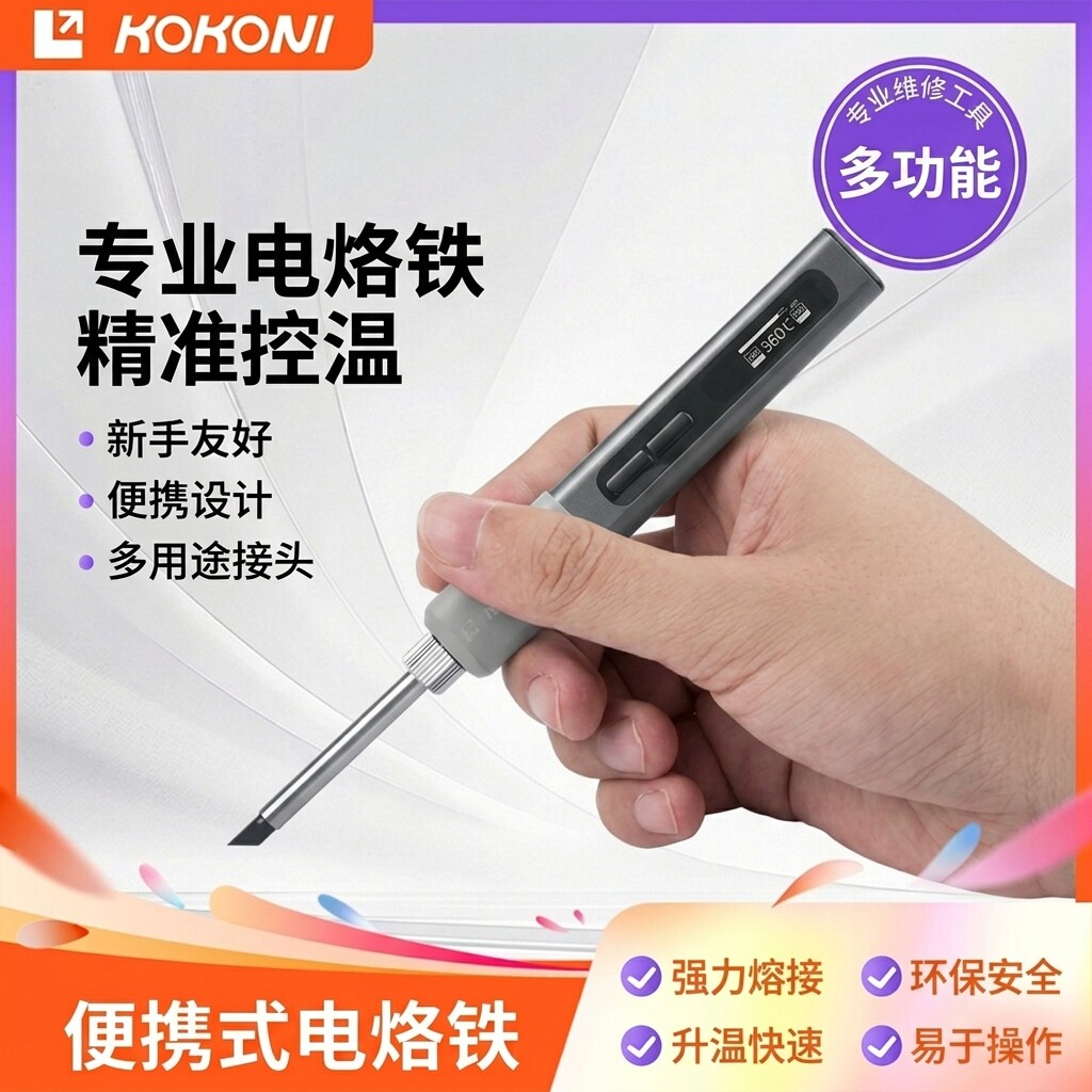 KOKONI 智能电烙铁便携式供电数显恒温维修快速升温携带方便小型