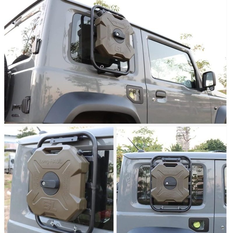 适用2018+新款吉姆尼JB64 JB74越野改装侧边拓展架+绿色水箱油箱