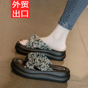 真皮时尚 轻便百搭运动休闲凉拖鞋 拖鞋 外穿夏季 女 女2025新款 断码