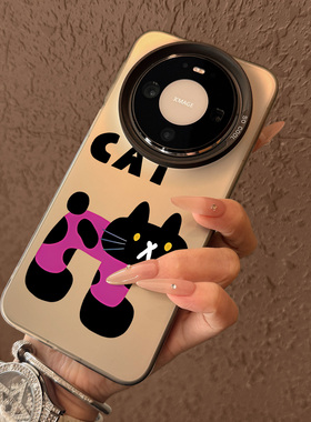 适用于华为mate80手机壳新款mate80promax个性色块猫猫mate70pro卡通mate60pro全包防摔高级感mt男女时尚网红