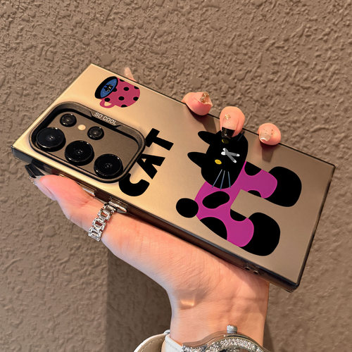 适用于三星s系列手机壳色块猫猫