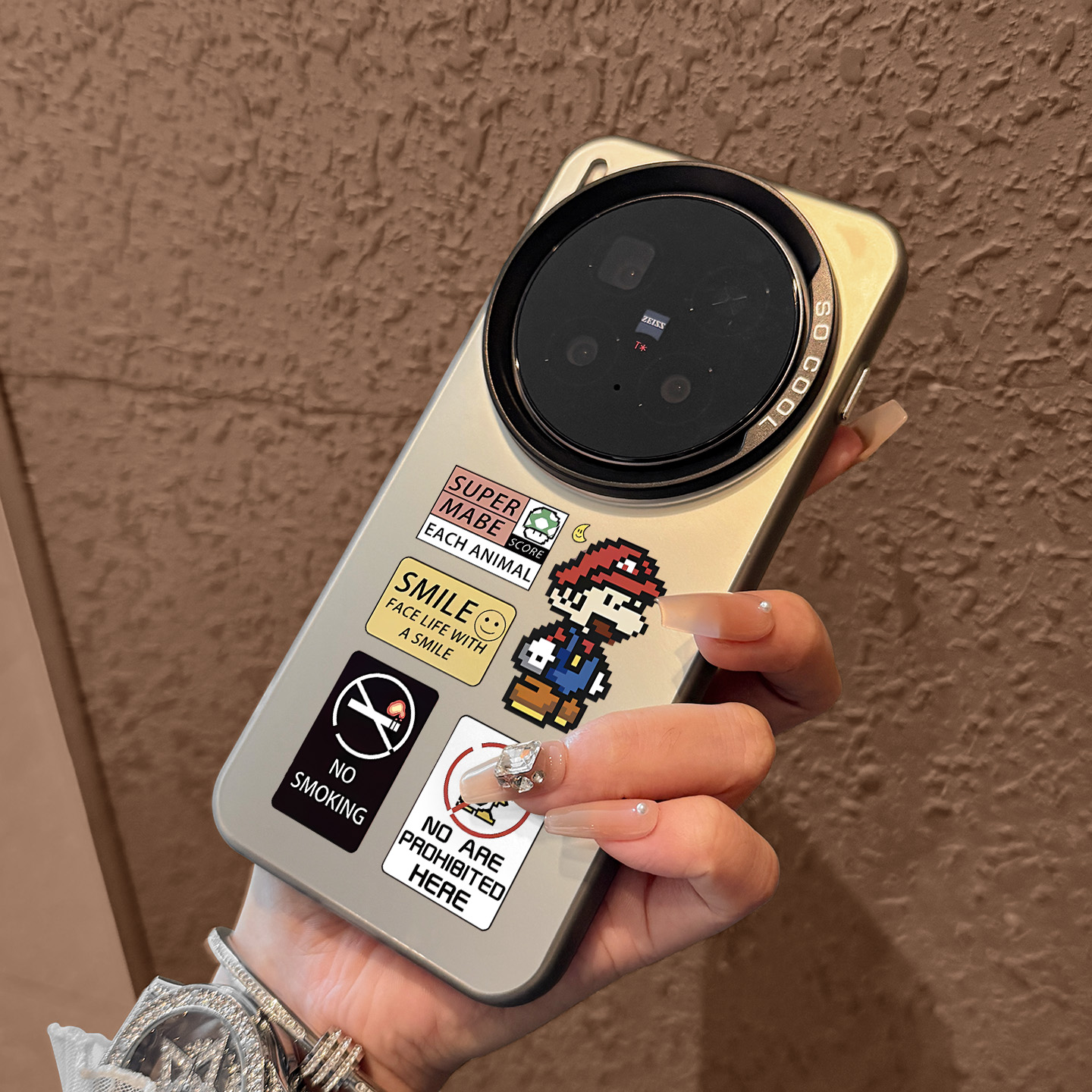 适用于vivo手机壳像素标签马里奥