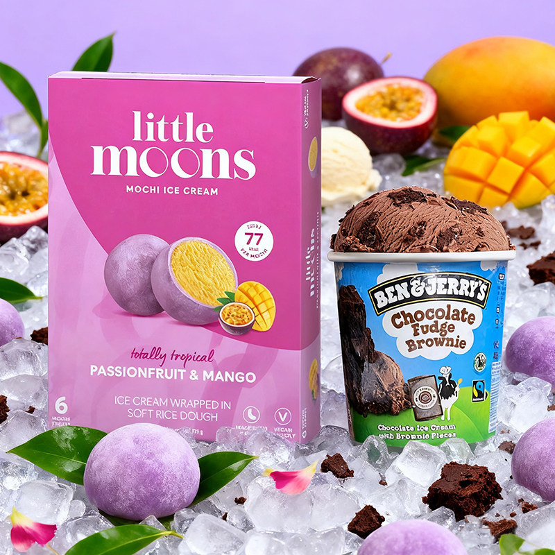 【部分临期】benjerry本杰瑞巧克布朗尼冰激淋小月亮糯米糍冰淇淋