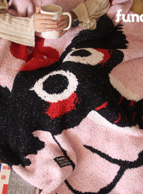 FUNCOO原创设计重磅半边绒毯皮妮象毛毯盖毯办公沙发午睡毯加厚