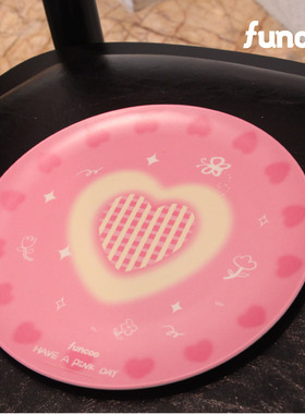 FUNCOO原创设计  PINK DAY竹纤维盘子环保餐具早餐盘水果盘防摔