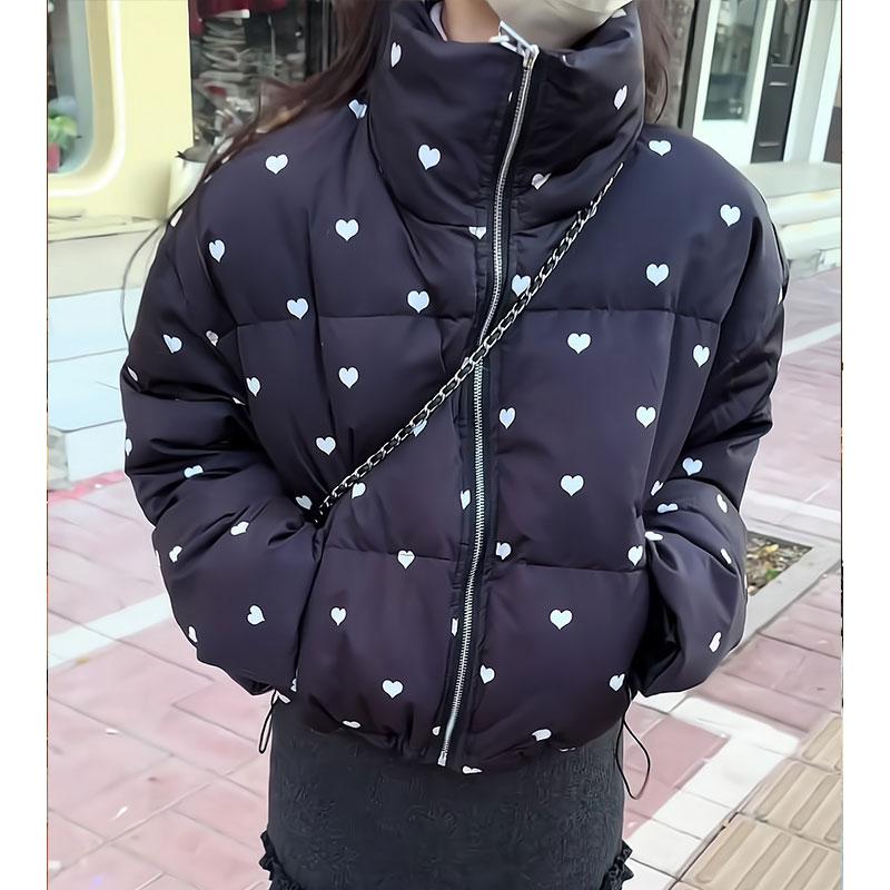 短款黑色羽绒服女2025冬季新款白鸭绒加厚保暖立领抽绳面包服外套