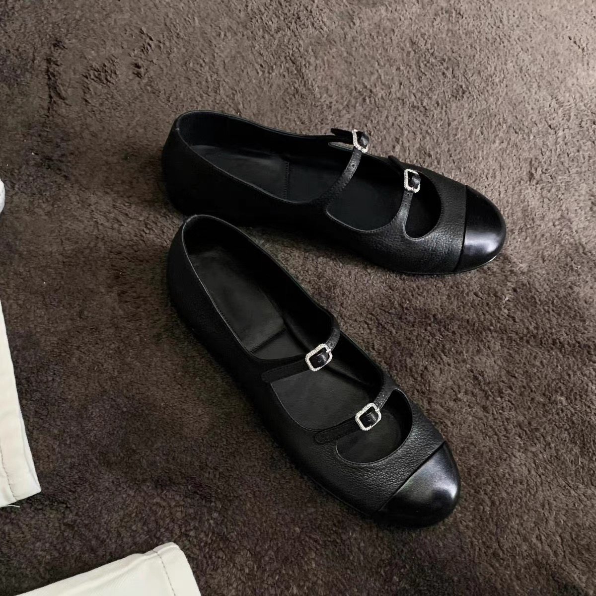 羊皮版~真皮2026年新款圆头复古法式小香风平底浅口玛丽珍单鞋女,女鞋,浅口单鞋,淘宝优惠券,粉丝福利购,淘宝优惠卷