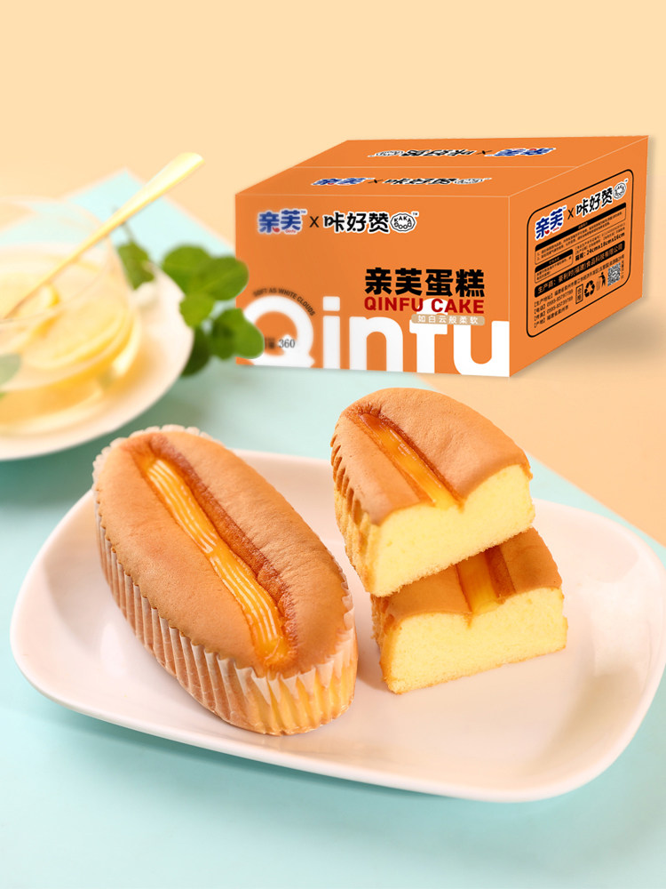 亲芙好食の麦牛乳蛋糕零食面包早餐速食整箱懒人点心健康休闲食品