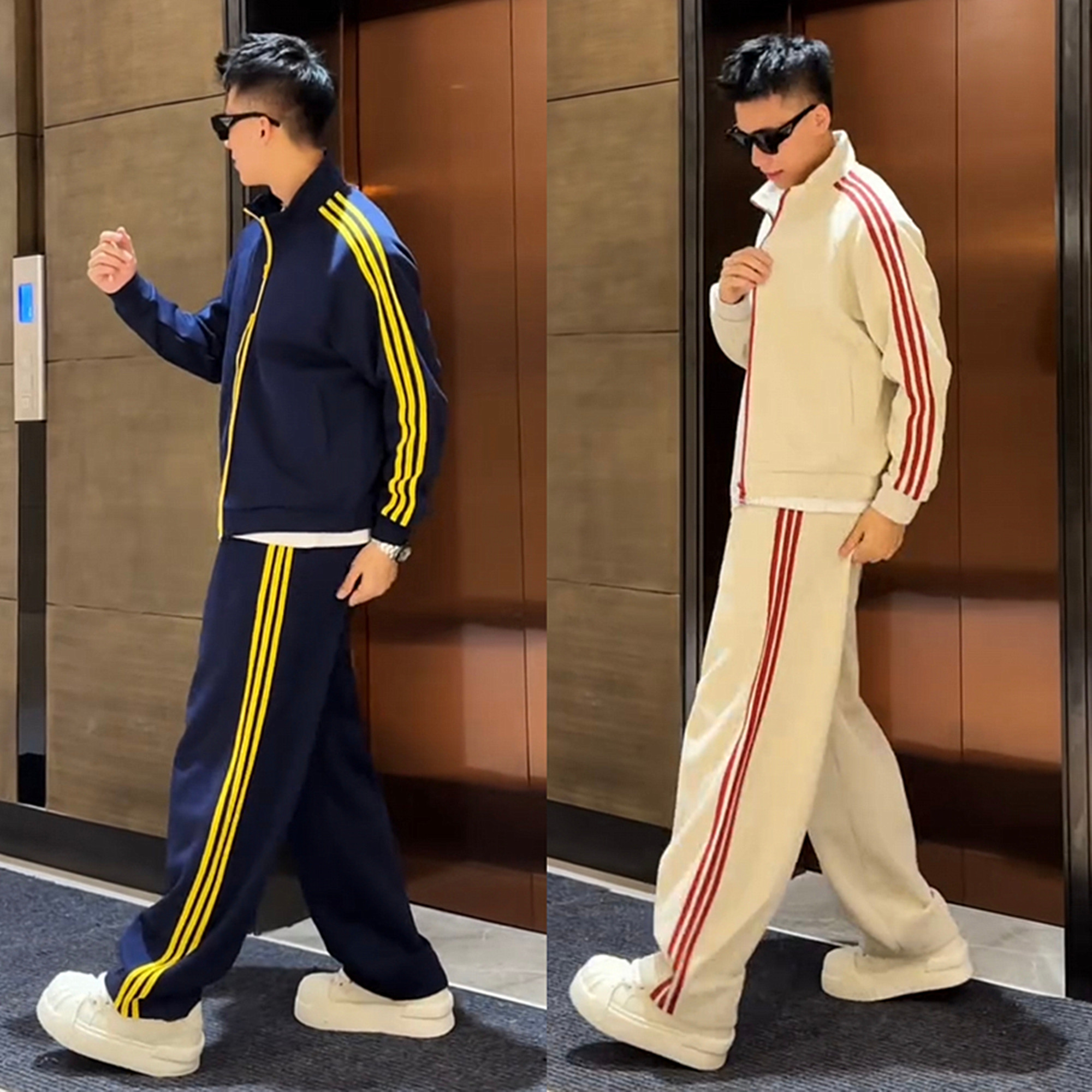 秋季新款潮流立领外套裤子两件套