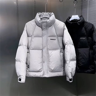 冬季加厚高级解构排骨棉服男士潮流时尚百搭简约休闲立领棉衣棉袄