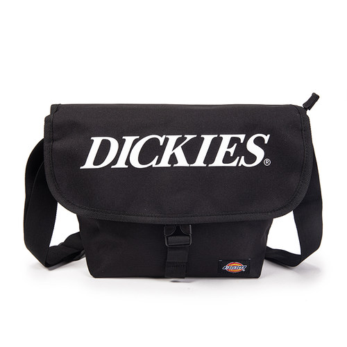 Dickies 经典白色Logo印花邮差包时尚斜挎包单肩包男女同款情侣款