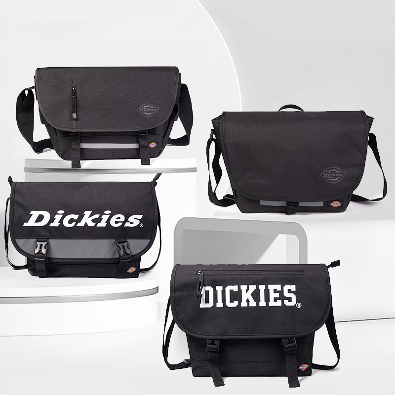 Dickies印花字母款工装包盖式大邮差包单肩斜挎包男女同款情侣款