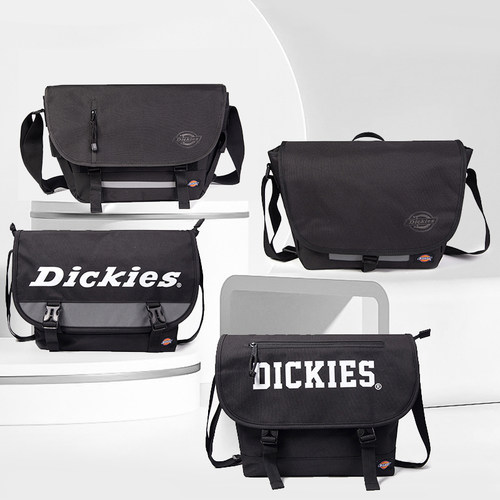 Dickies印花字母款工装包盖式大邮差包单肩斜挎包男女同款情侣款