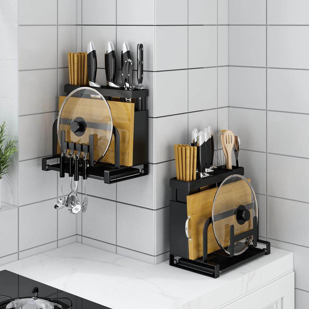 厨房置物架壁挂式免打孔调料收纳刀架筷子架子多功能挂架墙上挂钩,厨房/烹饪用具,抹布架/厨房清洁收纳架,淘宝优惠券,粉丝福利购,淘宝优惠卷