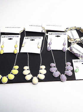 高端耳环套装外贸项链镀银女