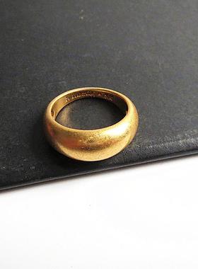 717zahmcos打标复古金色极简约百搭质感中古百搭外贸时尚戒指指环