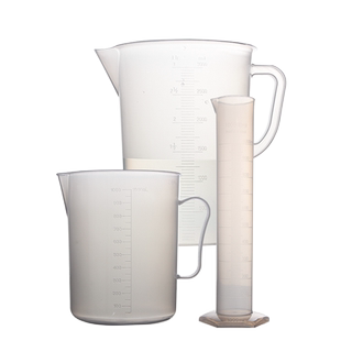 SAIEISE 塑料量杯 量筒烧杯柄有无柄50-5000ml 厨房烘焙奶茶家用工具杯 透明带刻度 PP塑料 实验室器材耗材