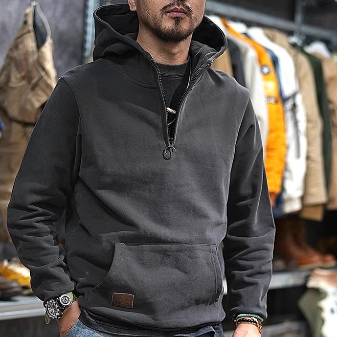 秋冬季休闲半开领宽松外套