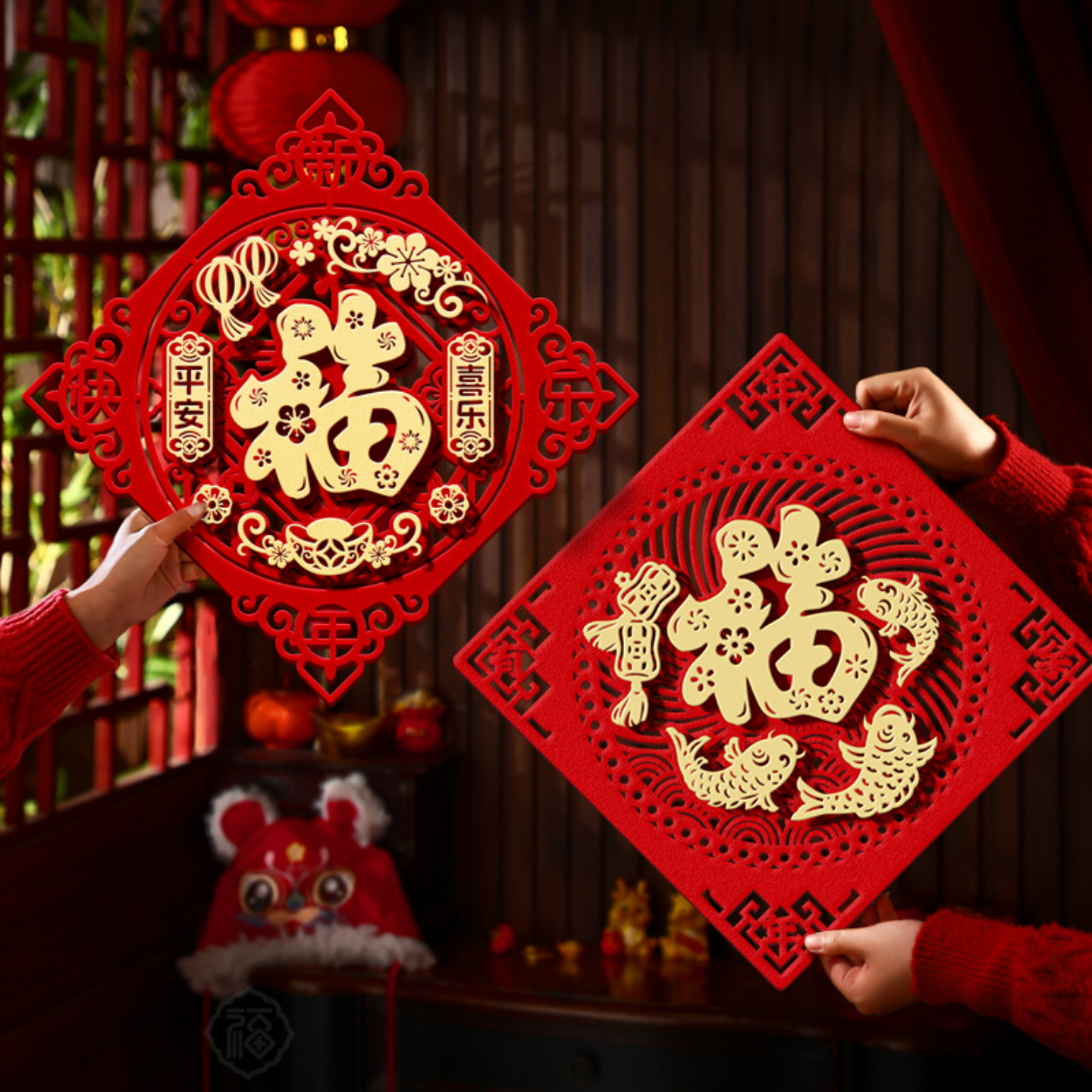 热销榜二！马年新年立体福字门贴