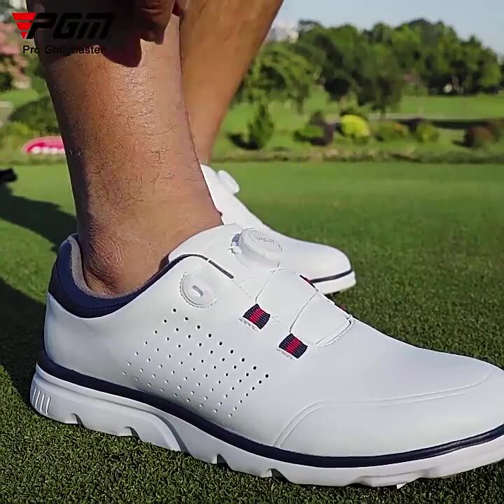 PGM 高尔夫球鞋男士 防侧滑鞋钉 旋钮鞋带防水超纤运动鞋golf男鞋