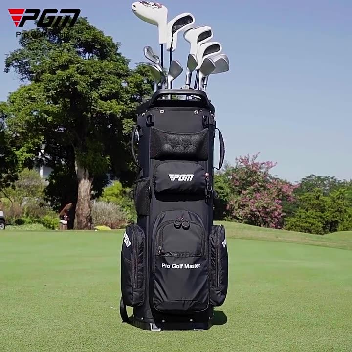 PGM高尔夫球包双肩背式球杆包 2kg超轻便携 固定插杆口防水球包