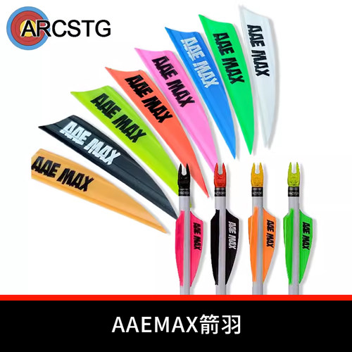弓箭射箭进口箭羽AAEMAX2英寸箭羽导风塑胶羽片反曲弓复合弓箭羽