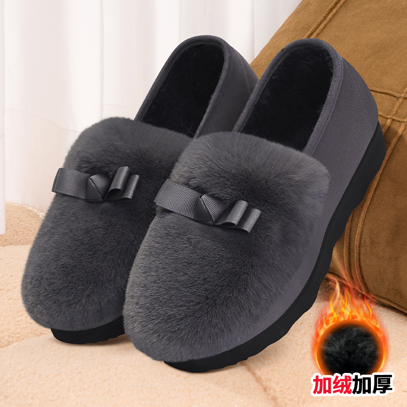 冬季老北京布鞋软底毛毛鞋女外穿