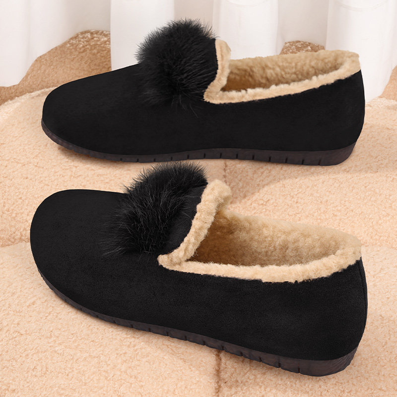 老北京棉鞋女冬季加绒保暖一脚蹬新款妈妈布鞋休闲时尚毛毛豆豆鞋,女鞋,棉鞋,淘宝优惠券,粉丝福利购,淘宝优惠卷