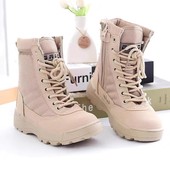 新款 儿童马丁靴特种兵作战靴男女童夏季 透气超轻战术靴训练作训靴