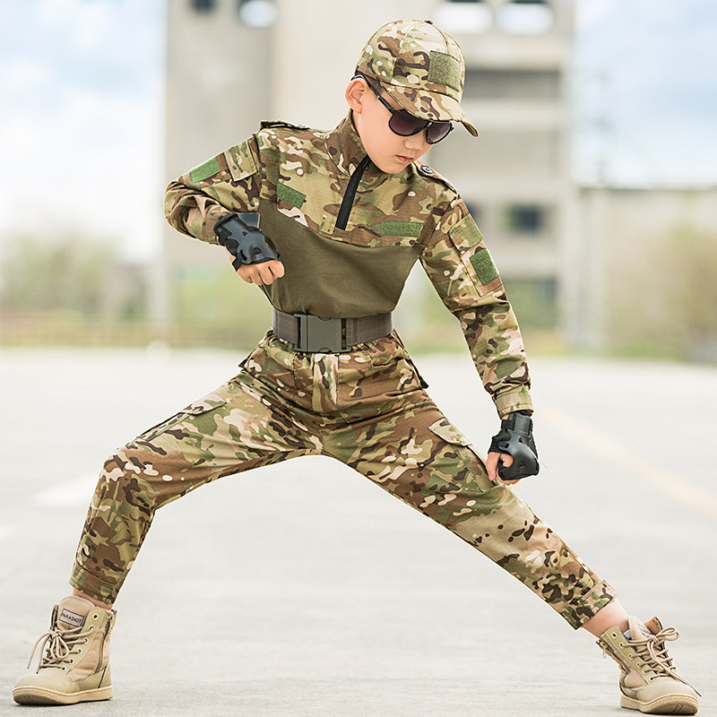 儿童迷彩服套装男童特种兵装备夏令营少儿训练蛙服透气