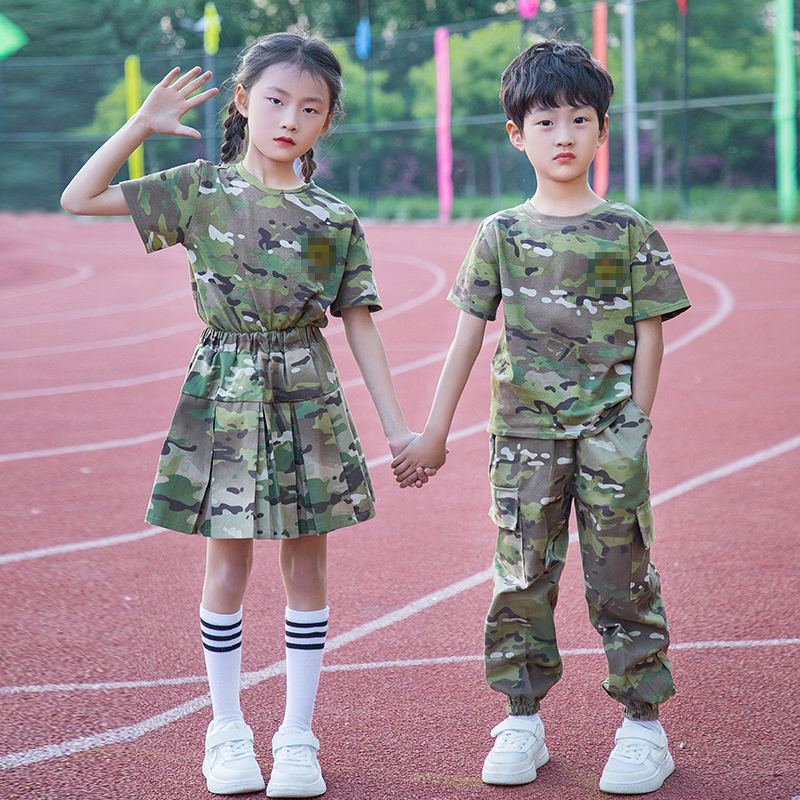 儿童迷彩服套装幼儿园小学生特种兵短袖军训夏令营运动会园服六一