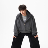 原创现货A412-FM805-特P78-420g条纹连帽开衫拉链卫衣外套，女装短外套，电商A412