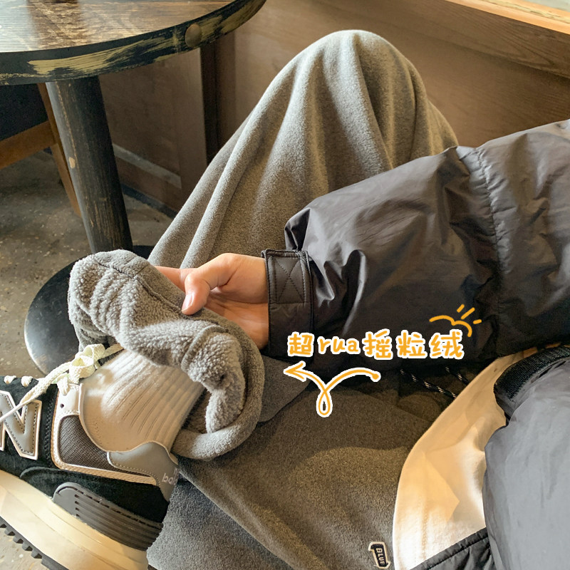 现货直播品质A412-DM49-P50限价78宽松直筒加绒摇粒绒休闲裤,男装卫衣,电商A412