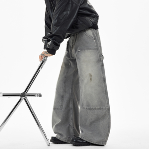 现货A412-DM546-特P55-限价98-做旧破洞脏染牛仔裤，男装牛仔裤，电商A412