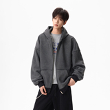 原创现货A412-FM805-特P78-420g条纹连帽开衫拉链卫衣外套，女装短外套，电商A412