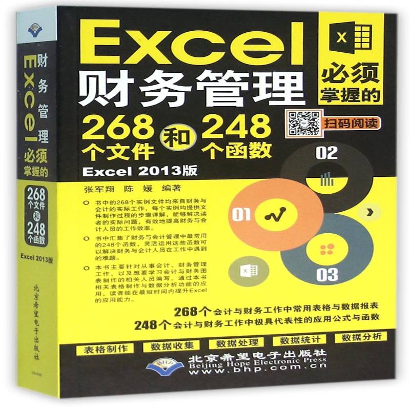 RT正版 Excel财务管理须掌握的268个文件和248个函数:Excel 2013版 9787830022051  北京希望电子出版社