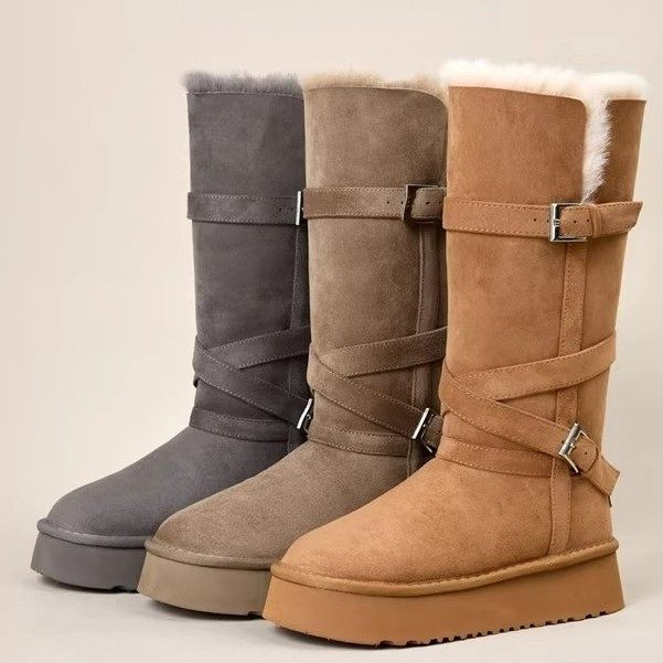 七七的鞋柜厚底加绒加厚保暖高筒雪地靴女款冬季爆款长筒雪地棉鞋,女鞋,时尚雪地靴,淘宝优惠券,粉丝福利购,淘宝优惠卷