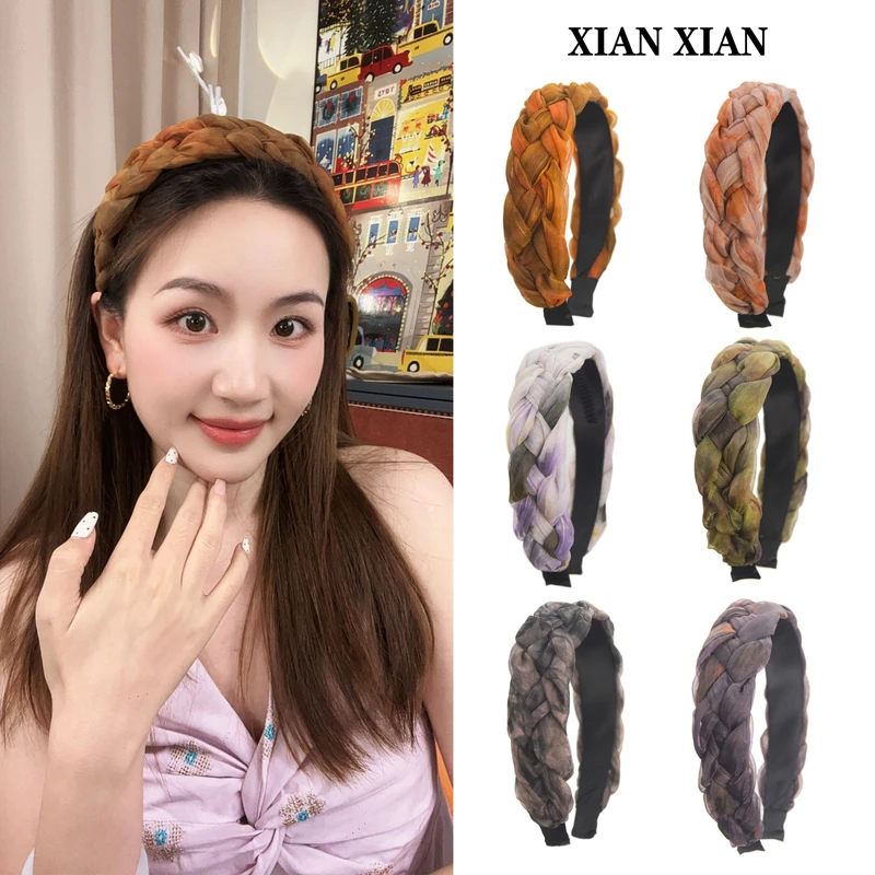 仙仙er饰品店2026韩系新款欧根纱四股辫发箍女春夏甜美气质头饰女